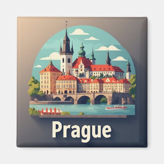 Aimant Voyage européen à Prague (Devant)