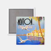 Aimant Voyage millésime Menton France (Recto/Verso)