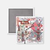 Aimant Voyage mondial - Canada (Recto/Verso)