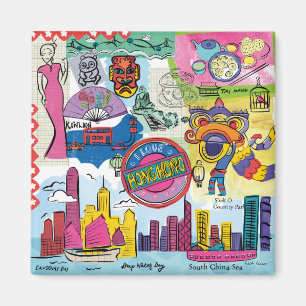 Aimant Voyage mondial - Hong Kong