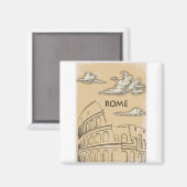 Aimant Voyage poster vintage à Rome (Recto/Verso)
