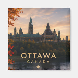 Aimant Voyage sur la colline du Parlement et le canal Rid