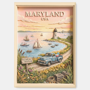 Aimant Voyage sur la route Maryland USA Baie de Chesapeak