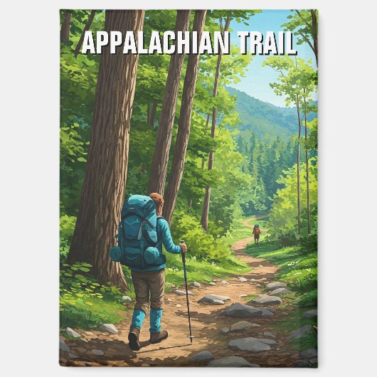 Aimant Voyage sur le sentier des Appalaches (Recto)