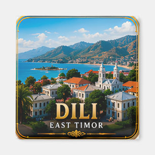 Aimant Voyage sur l'île tropicale de Dili Timor-Leste 📍