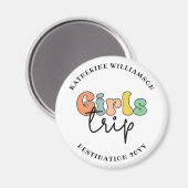 Aimant Voyage sur mesure pour filles | Vacances week-end  (Recto/Verso)