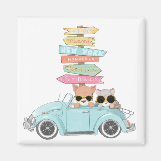 Aimant Voyage sur route (Devant)