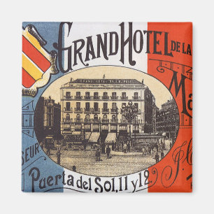Aimant Voyage Vintage, Grand Hotel Paix, Madrid, Espagne