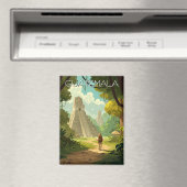 Aimant Voyage vintage Tikal Guatemala (In Situ (Lave-vaisselle))