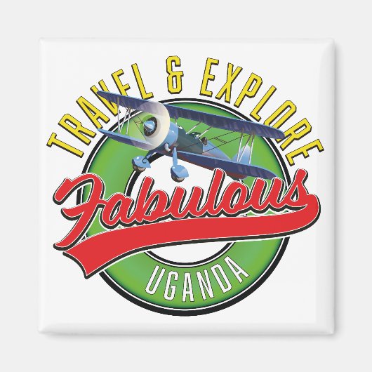 Aimant Voyager Explorez Fabulous Uganda (Devant)