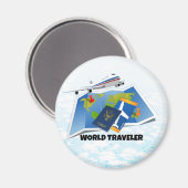 Aimant Voyageur mondial (Recto/Verso)