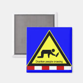 Aimant Voyageurs en état d'ébriété traversant ⚠ panneau t (Recto/Verso)
