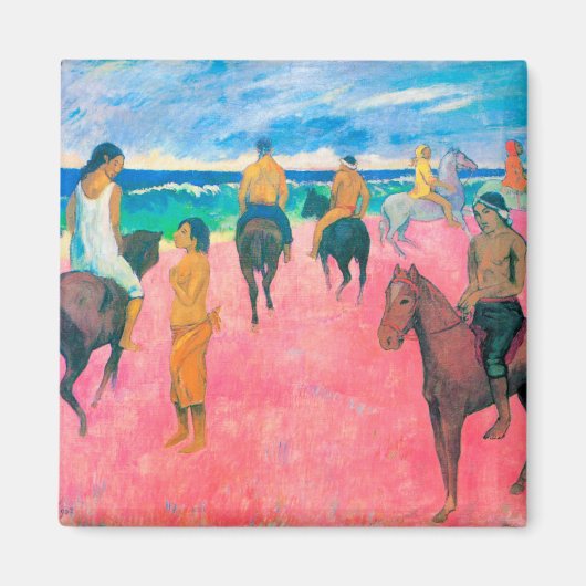 Aimant Voyageurs sur la plage, Gauguin (Devant)