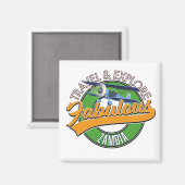 Aimant Voyagez et explorez la fabuleuse Zambie (Recto/Verso)