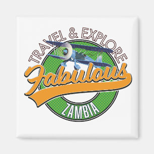 Aimant Voyagez et explorez la fabuleuse Zambie