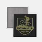 Aimant VTT Downhill en montagne (Recto/Verso)