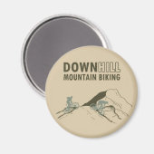 Aimant VTT Downhill Vélos de Montagne (Recto/Verso)