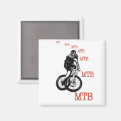 Aimant VTT né pour monter. (Recto/Verso)