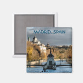 Aimant Vu avec la rivière Pommeraies en hiver, Madrid (Recto/Verso)