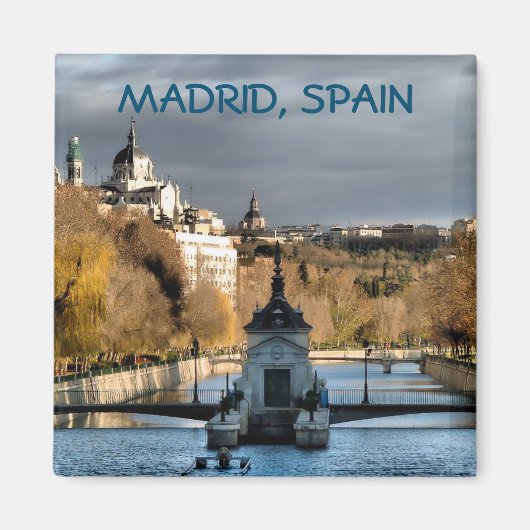 Aimant Vu avec la rivière Pommeraies en hiver, Madrid (Devant)