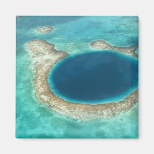 Aimant Vue aérienne de Blue Hole, voilier ancré