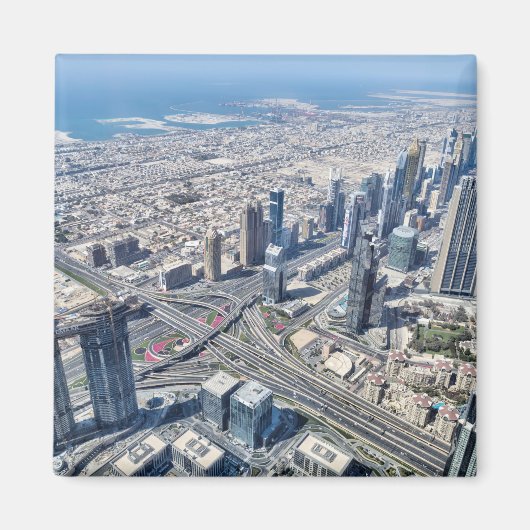 Aimant Vue aérienne de Dubaï (Devant)