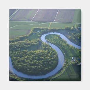 Aimant Vue aérienne de la rivière Rouge du Nord