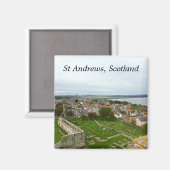 Aimant Vue aérienne de la ville de St Andrews depuis la t (Recto/Verso)