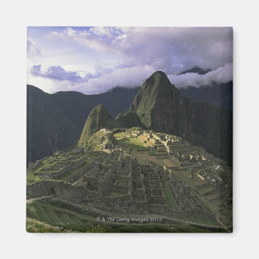 Aimant Vue aérienne de Machu Picchu, Pérou (Devant)