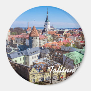 Aimant Vue aérienne du centre de Tallinn