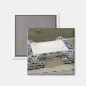 Aimant Vue aérienne du robot-transporteur (Recto/Verso)