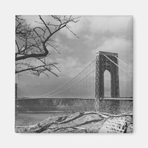 Aimant Vue B&W de pont suspendu