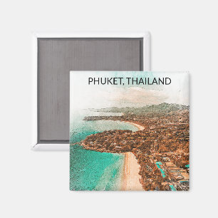 Aimant Vue côtière colorée de Phuket Thaïlande
