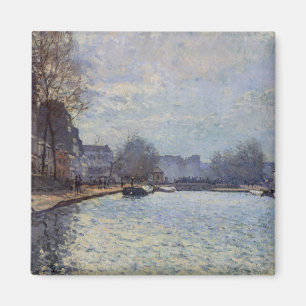 Aimant Vue d'Alfred Sisley   du canal St Martin, Paris