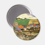 Aimant Vue d'Auvers par Vincent van Gogh (Recto/Verso)
