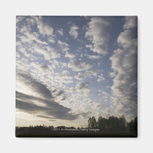 Aimant Vue de ciel d'horizon avec des nuages
