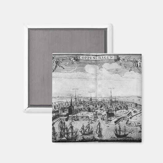 Aimant Vue de Copenhague (Recto/Verso)