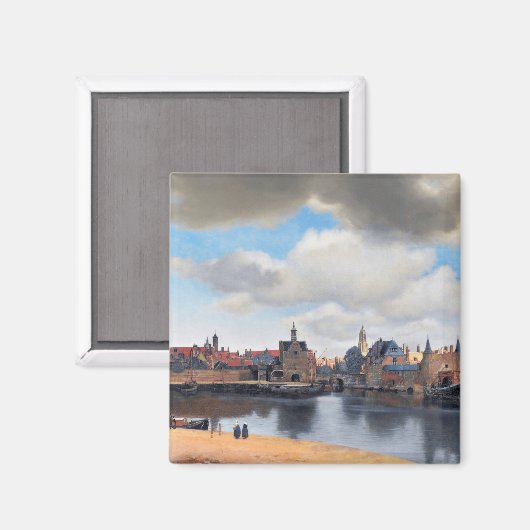 Aimant Vue de Delft, Johannes Vermeer, 1659-1660 (Recto/Verso)