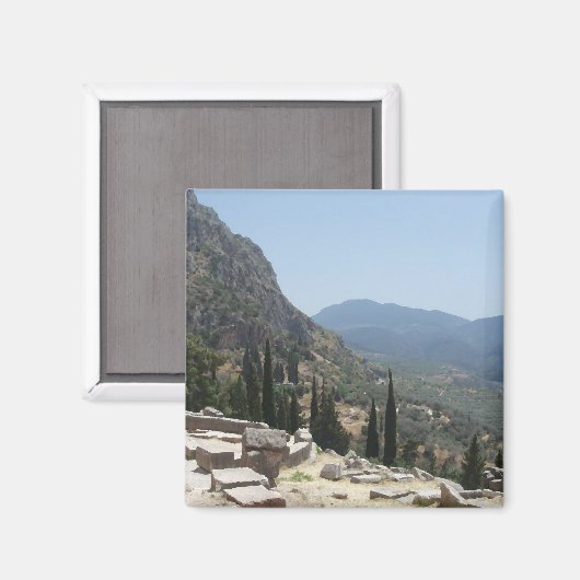 Aimant Vue de Delphi, Grèce (Recto/Verso)