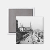 Aimant Vue de Dresde depuis la Bruehlsche Terrasse (Recto/Verso)