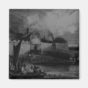 Aimant Vue de fort de Tilbury, gravée par H. Adhard