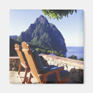 Aimant Vue de Gros Piton depuis la villa de Stonefield Es
