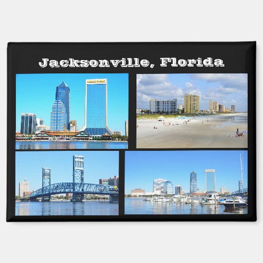 Aimant Vue de Jacksonville. Floride (Recto)