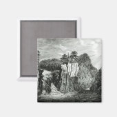 Aimant Vue de la cascade de Passaic River, New Jersey (Recto/Verso)