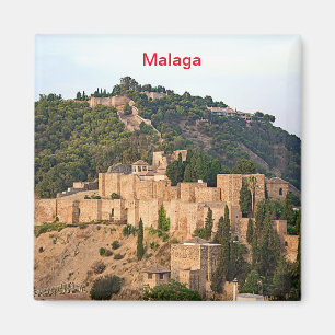 Aimant Vue de la forteresse d'Alcazaba à Malaga