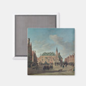 Aimant Vue de la Grand-Place à Haarlem (Recto/Verso)