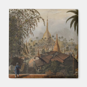 Aimant Vue de la grande pagoda de Dagon et du Scener