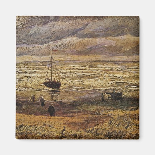 Aimant Vue de la mer à Scheveningen par Vincent van Gogh (Devant)
