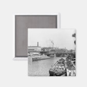 Aimant Vue de la rivière Spree, Berlin, vers 1910 (Recto/Verso)
