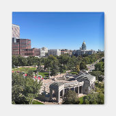 Aimant Vue de la skyline de Denver avec le Capitole de l' (Devant)